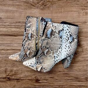 Snakeskin Ankle Boots